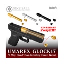 CAÑON EXTERNO ROSCADO LAYLAX/NINE BALL GLOCK 17 UMAREX NON RECOILING DORADO