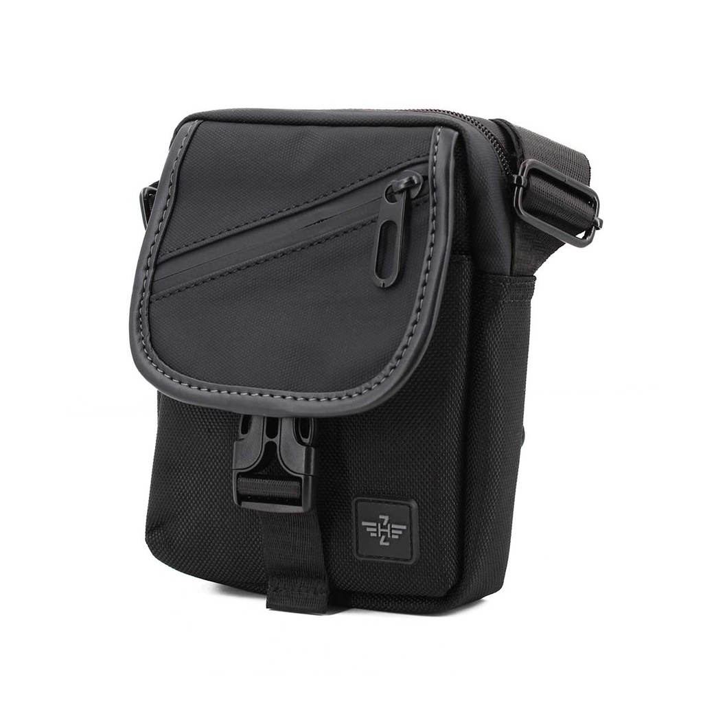 BOLSO ZH NYLON CREMALLERA TAPA NEGRO