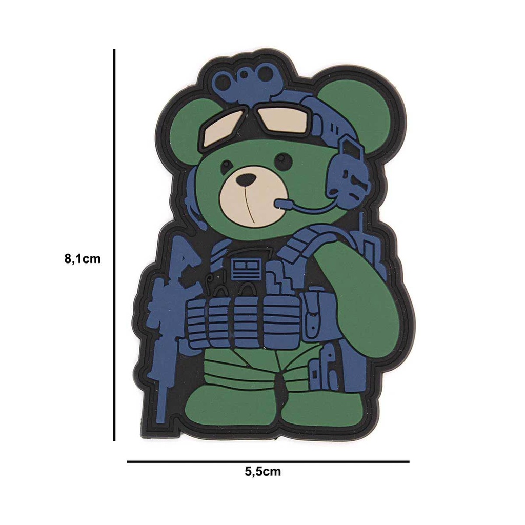 PARCHE IMMORTAL PVC 3D TEDDY TACTICO VERDE