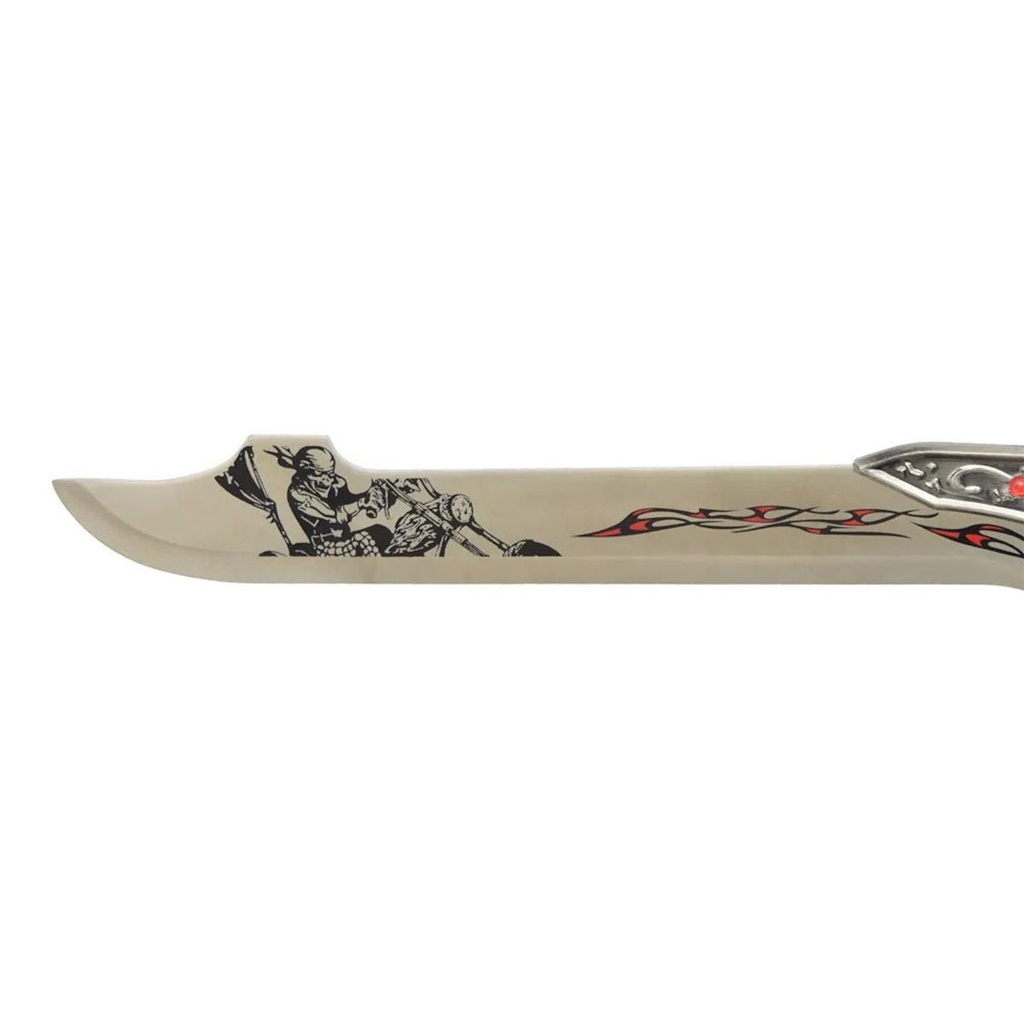 ESPADA 6053 DMC 63CM ACERO PLATA-ROJA