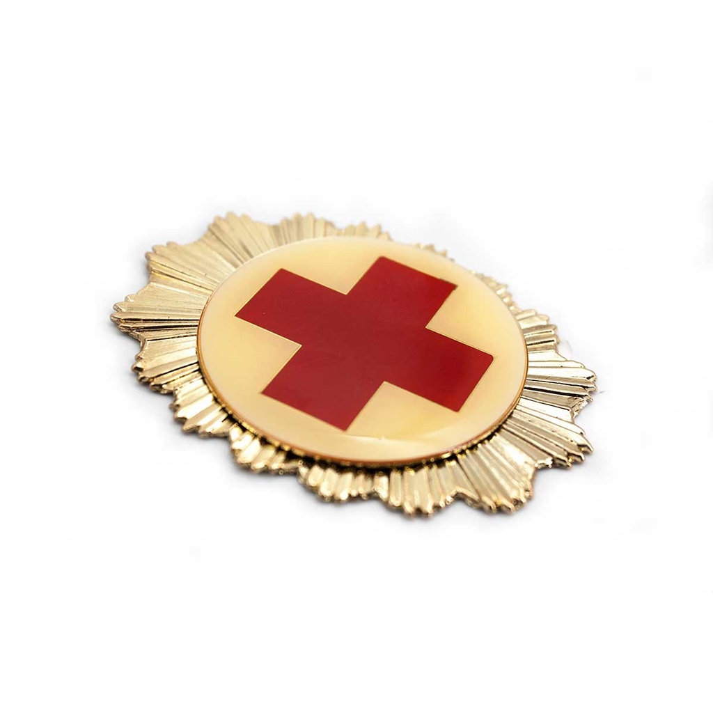 PLACA CARTERA METALICA CRUZ ROJA