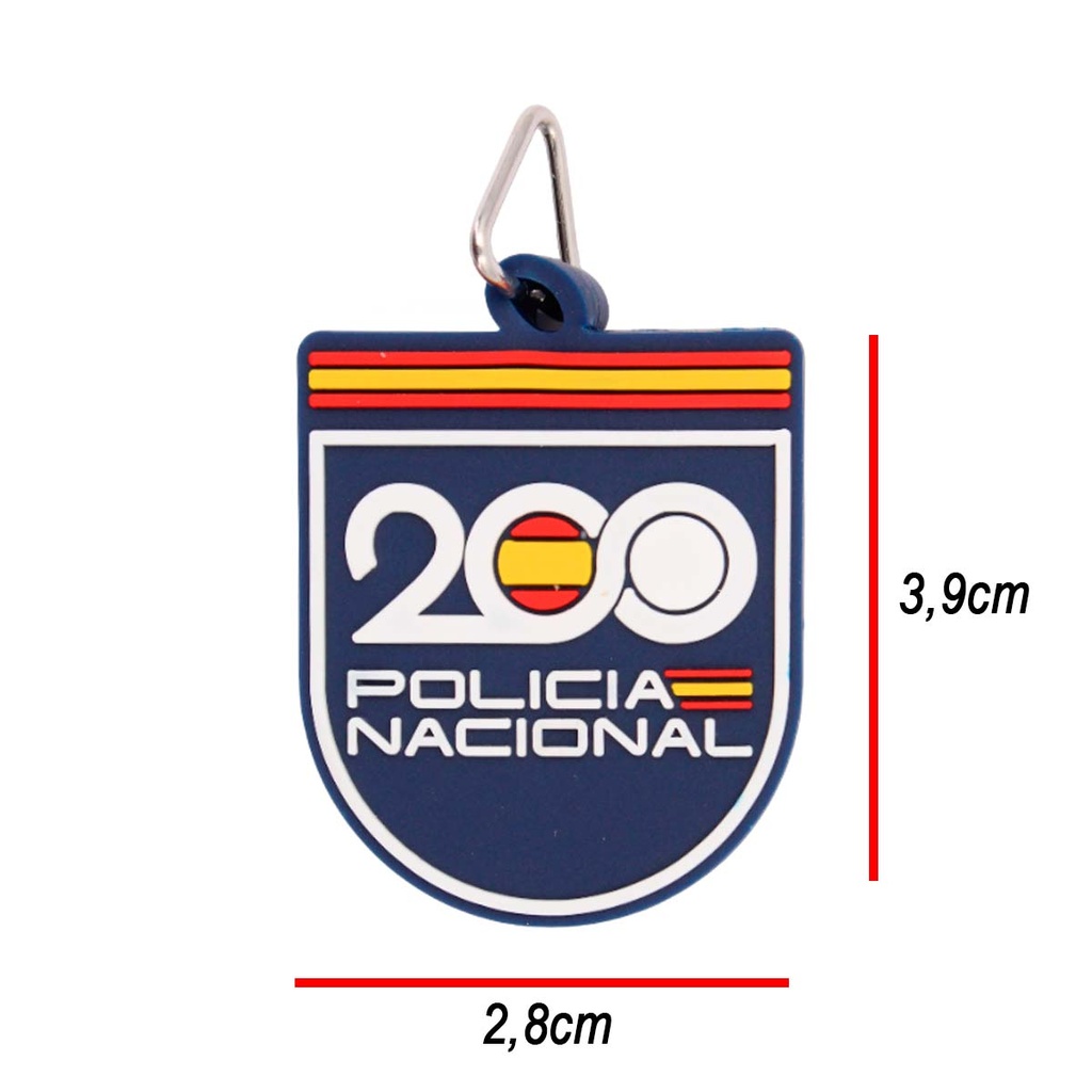 LLAVERO IMMORTAL PVC POLICIA NACIONAL 200 ANIVERSARIO AZUL