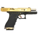 PISTOLA WE G17 CUSTOM-TG FULL METAL NEGRA-DORADA
