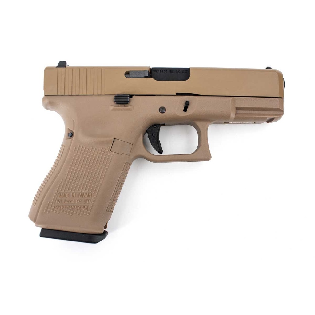 PISTOLA WE G19X V5 4.5MM FULL METAL TAN