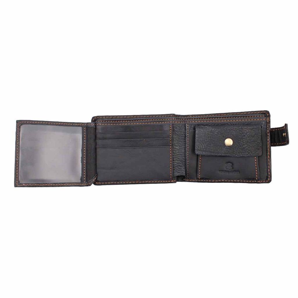 CARTERA PIEL CALAVERA PIRATA PAÑUELO NEGRO