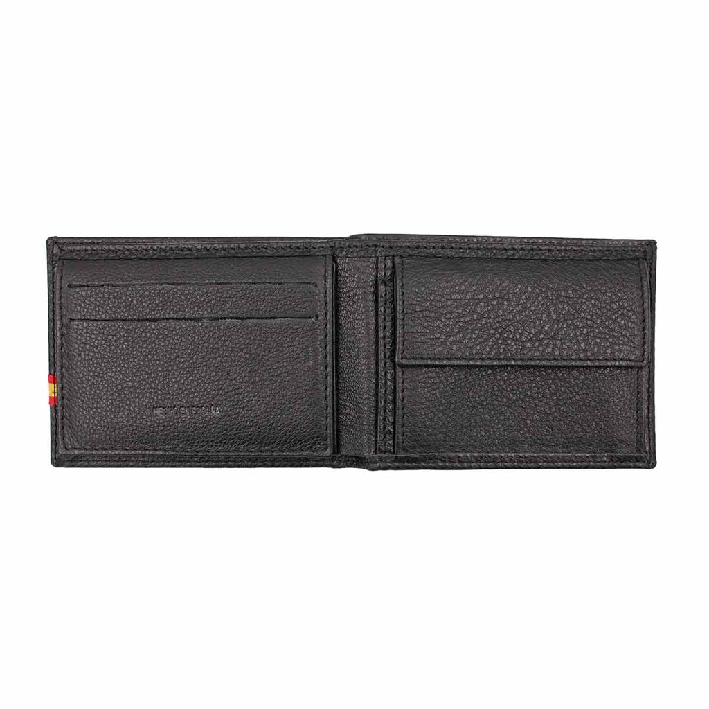CARTERA PIEL POLICIA NACIONAL BANDERITA NEGRA