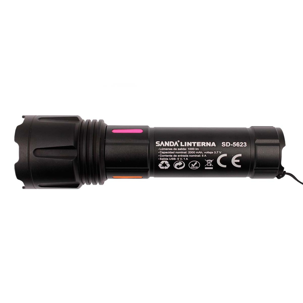 LINTERNA SANDA CON 6 LED ROJOS