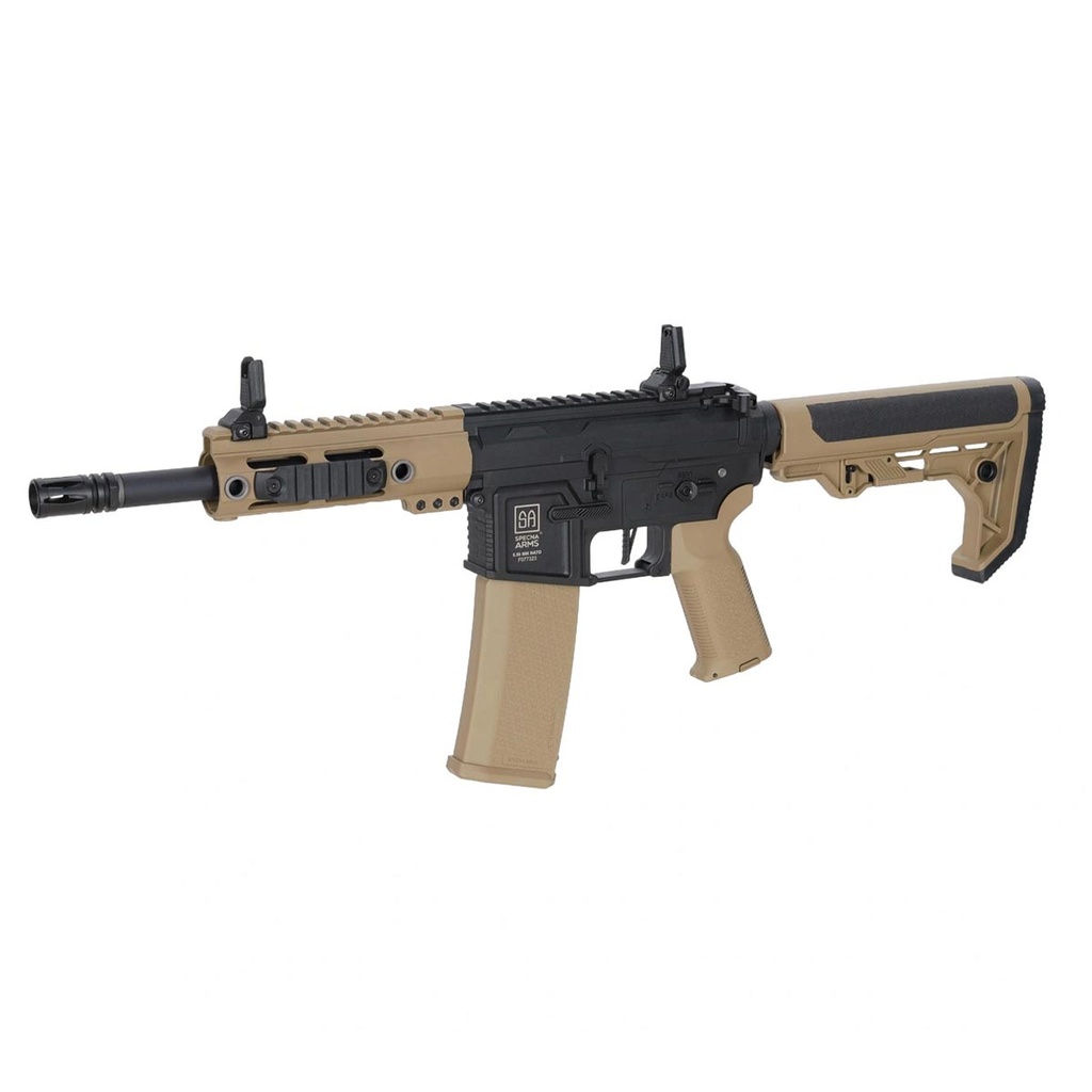 FUSIL SPECNA ARMS SA-F04-RL FLEX GEN.2 HAL ETU BRUSHLESS LIGHT OPS STOCK NEGRO-TAN
