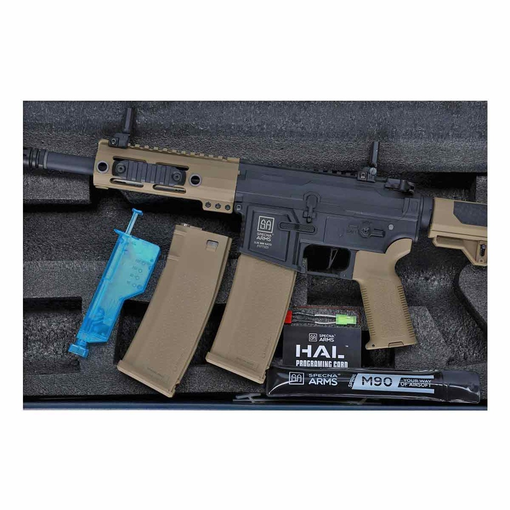 FUSIL SPECNA ARMS SA-F04-RL FLEX GEN.2 HAL ETU BRUSHLESS LIGHT OPS STOCK NEGRO-TAN
