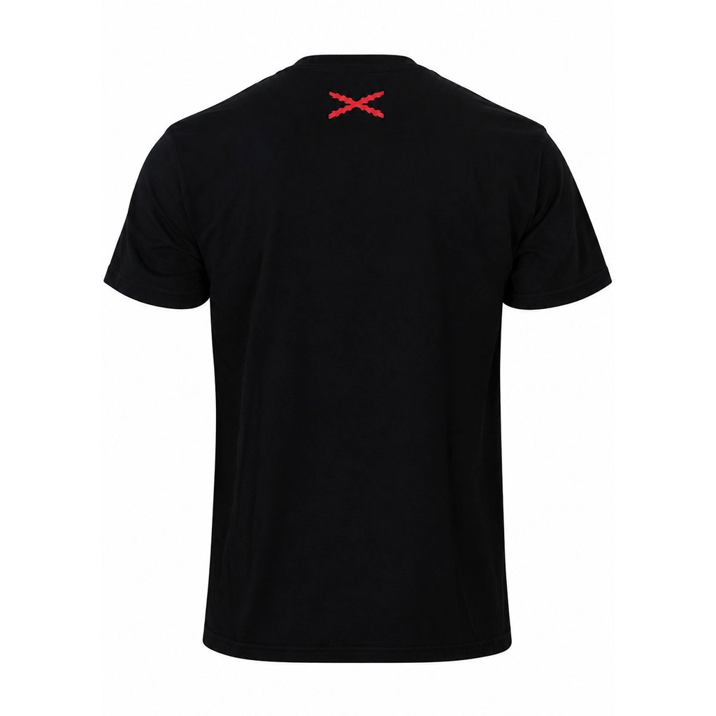 CAMISETA IMMORTAL CRUZ BORGOÑA NEGRA