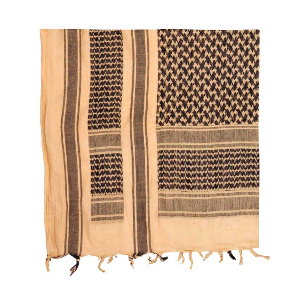 PAÑUELO PALESTINO MAX 115X110CM NEGRO-TAN