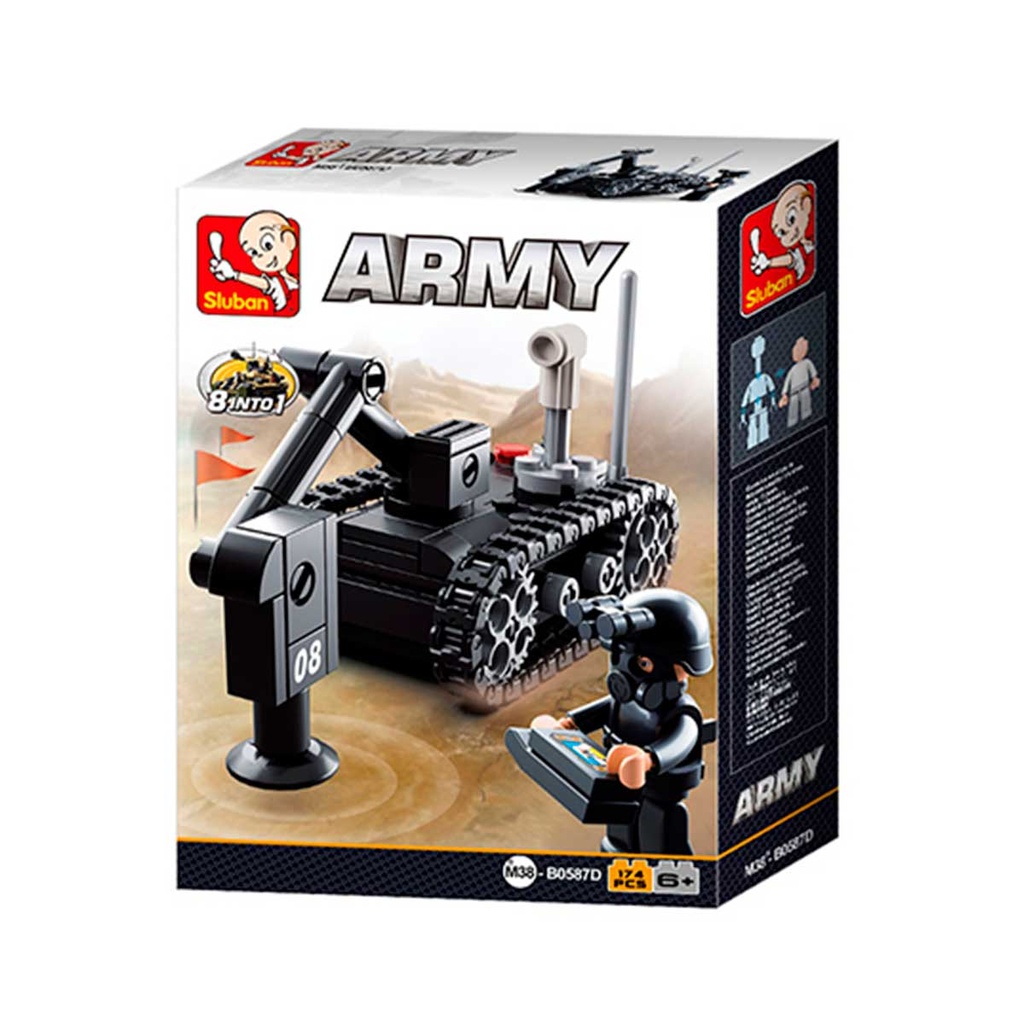 MUÑECO ARMY LIMPIADOR MINAS PCS B0587D 413230 NEGRO
