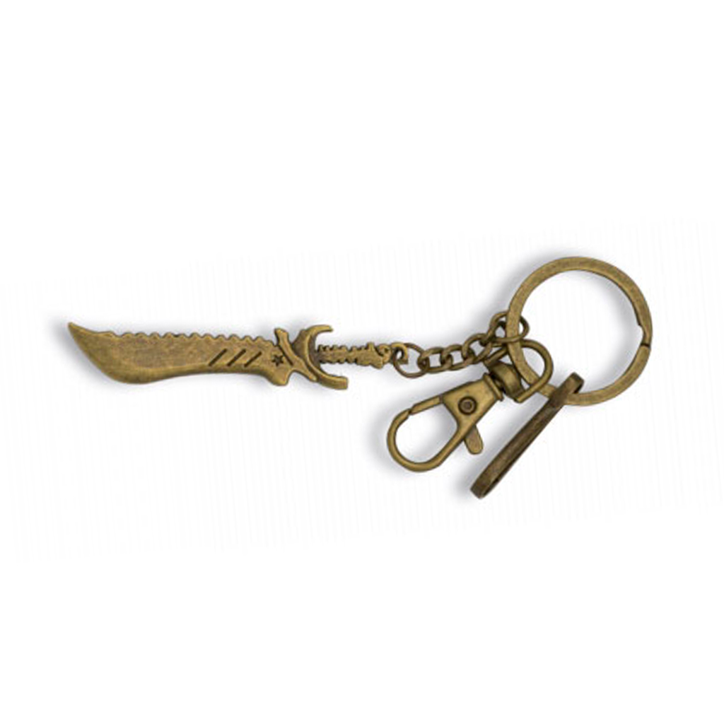 LLAVERO MACHETE BOLO ZAMAK DORADO
