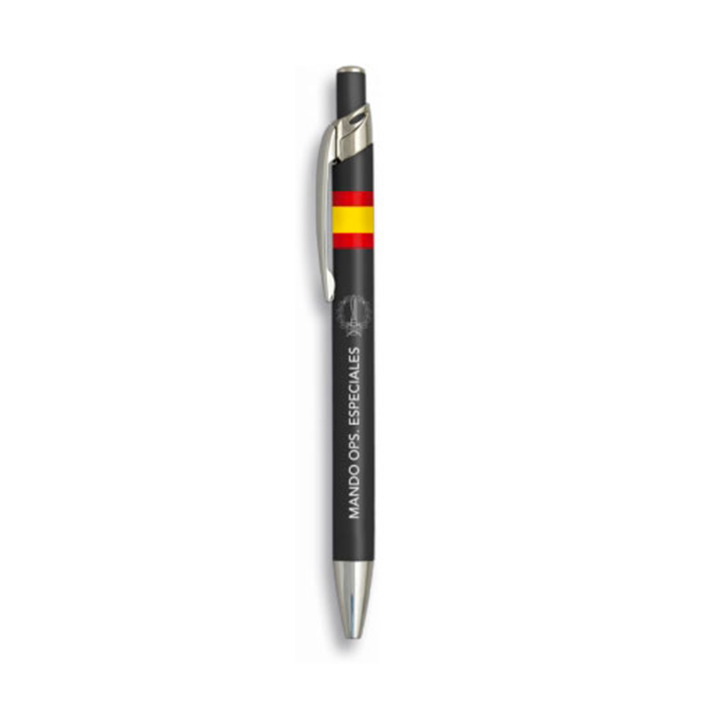 BOLIGRAFO ALUMINIO BANDERA COE NEGRO