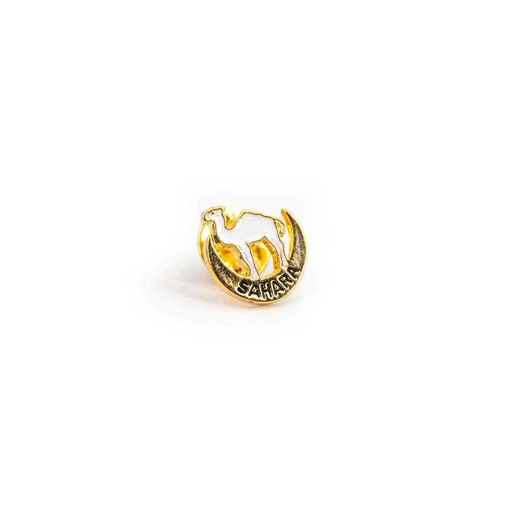 PIN SAHARA CAMELLO MEDIA LUNA BLANCO-DORADO