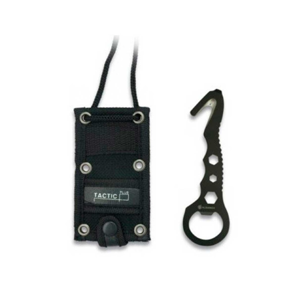 CUCHILLO SKINER TACTICO MULTIUSOS NEGRO