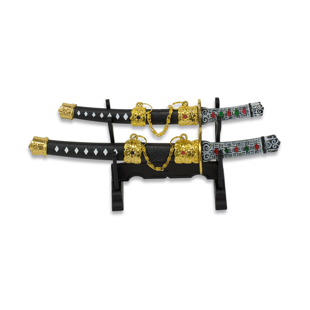 KATANA MINI TOLE10 2PCS 16CM/18.4CM C/PEANA NEGRA-GRIS