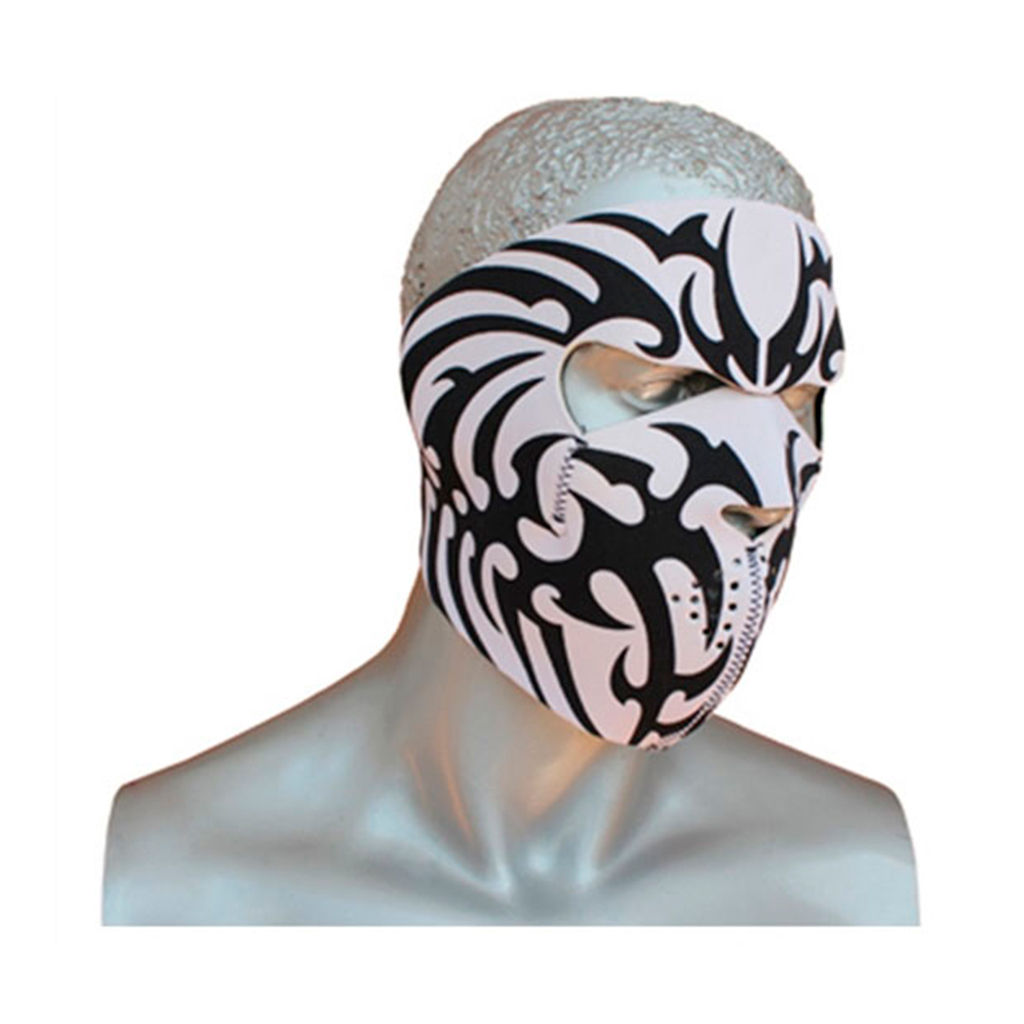 MASCARA NEOPRENO TRIBAL NEGRA