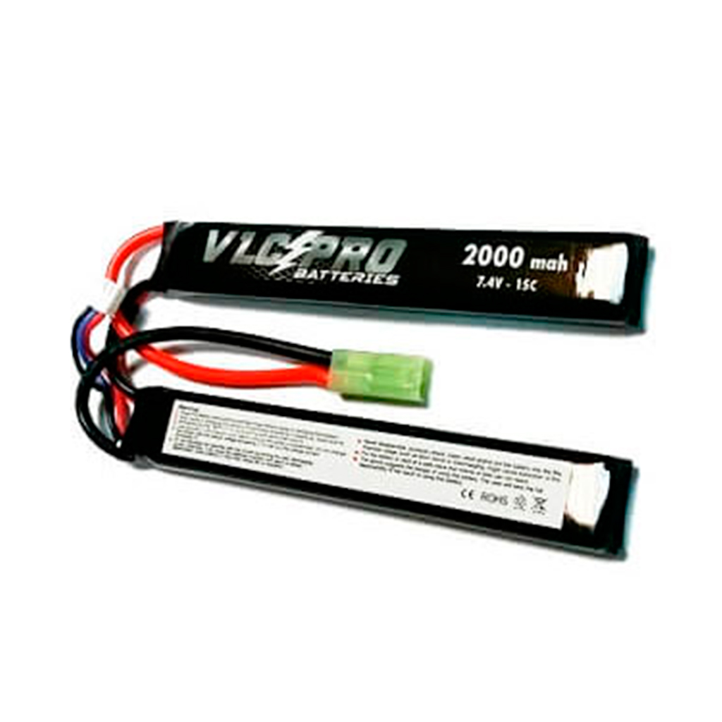 BATERIA VLC-PRO LIPO 7.4V 2000MAH 15C 2STICK NEGRA