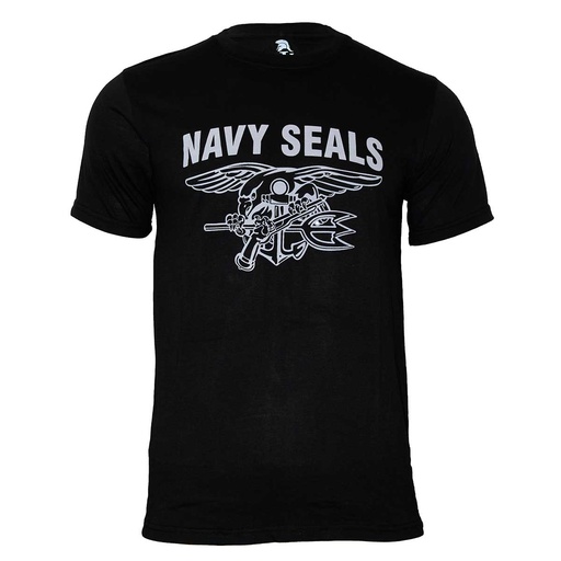 [IW100410-BK-S] CAMISETA IMMORTAL NAVY SEALS SERIGRAFIA BLANCA (S)