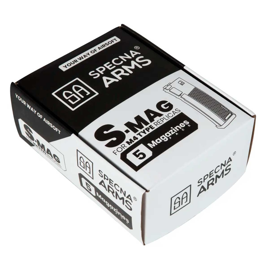 CARGADOR FUSIL SPECNA ARMS M4 5PCS 125RDS NEGRO