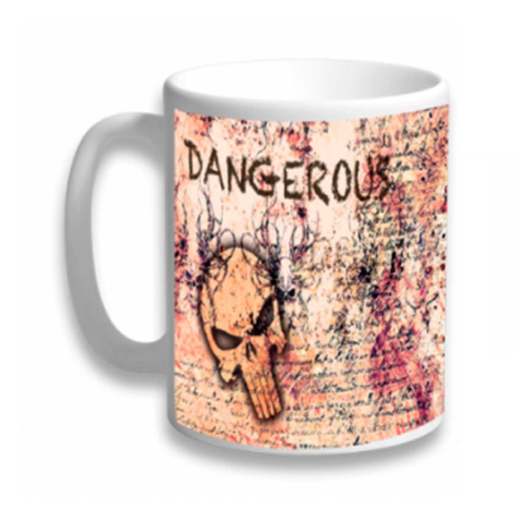 TAZA CERAMICA PUNISHER BLANCA