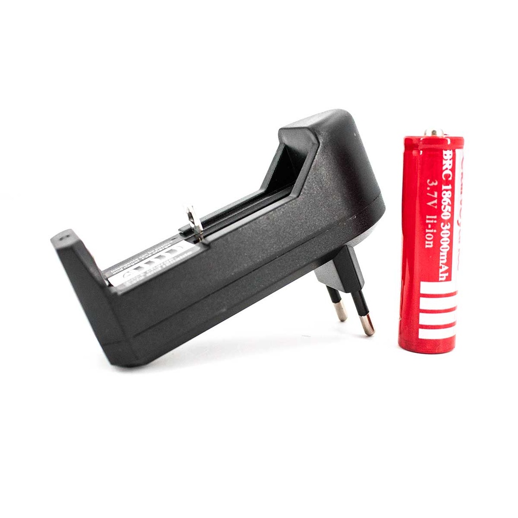 CARGADOR Y PILA LITIO RECARGABLE KIT NEGRO