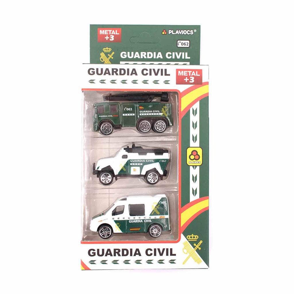 SET GUARDIA CIVIL COCHES 3 PCS BLANCO/VERDE