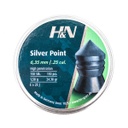 PERDIGONES H&N SPORT 6.35 PUNTA 150 PIEZAS PLATA