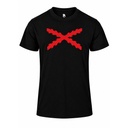 CAMISETA IMMORTAL CRUZ BORGOÑA NEGRA