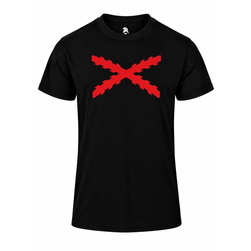 [IW-100191-BK-S] CAMISETA IMMORTAL CRUZ BORGOÑA NEGRA (S)