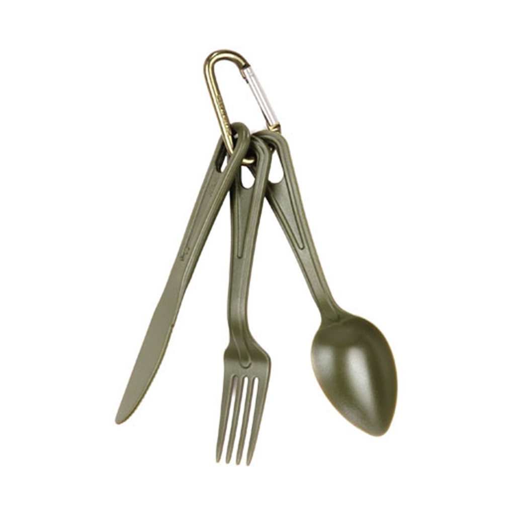 CUBIERTO PVC IMMORTAL 3PCS C/MOSQUETON VERDE