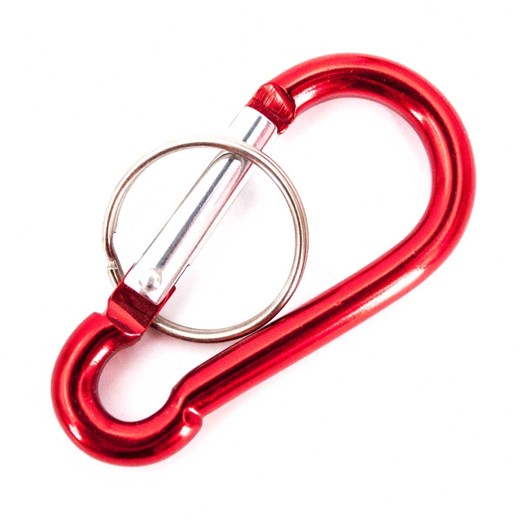 MOSQUETON LLAVERO MEDIANO M180 7CM ROJO