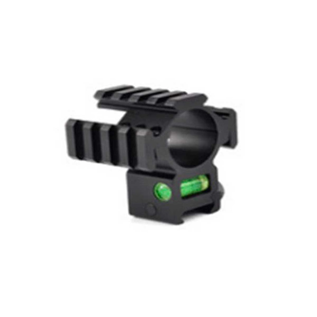 ANILLA 25-30MM C/RAIL Y C/NIVEL NEGRO