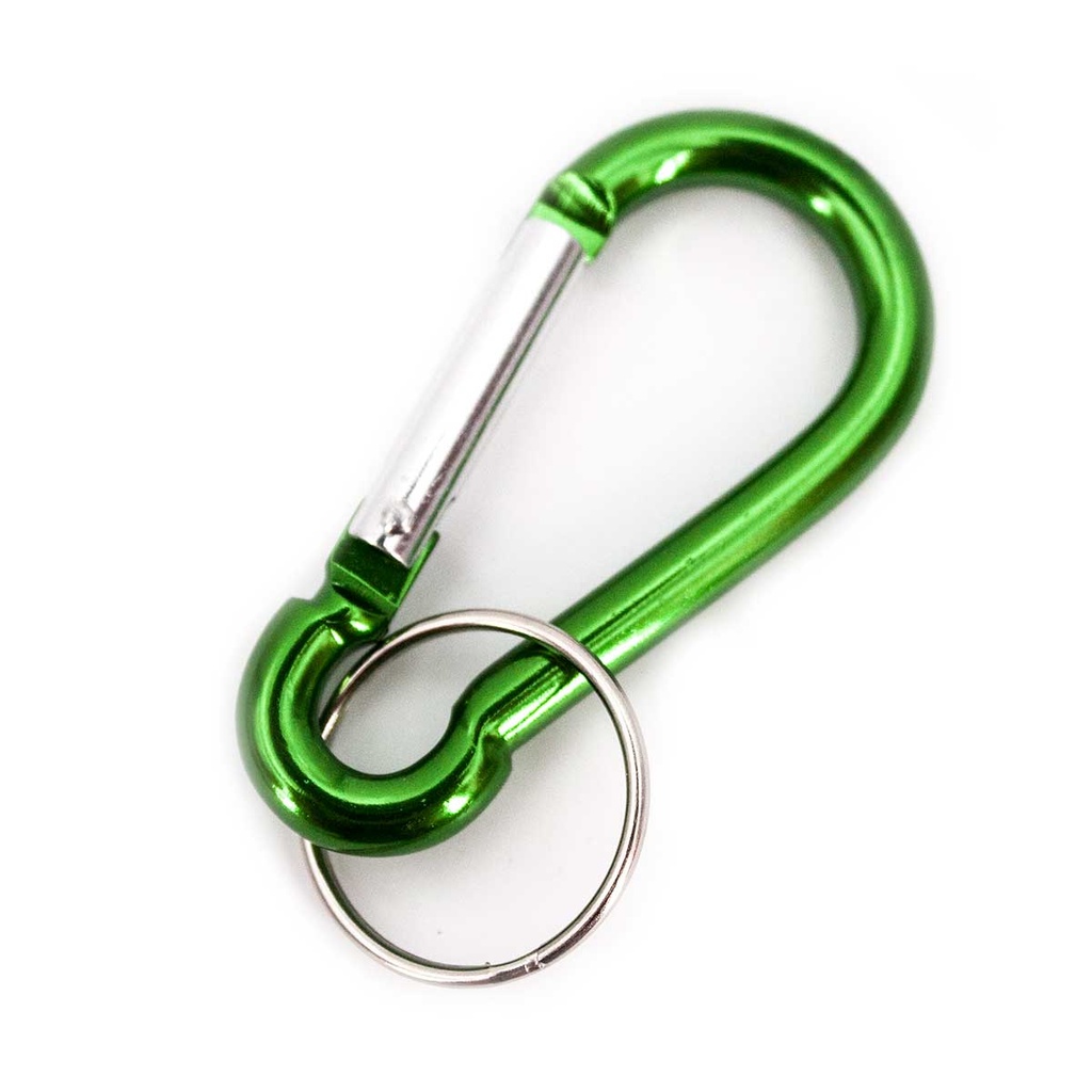 MOSQUETON LLAVERO GR. M255 8CM VERDE CLARO