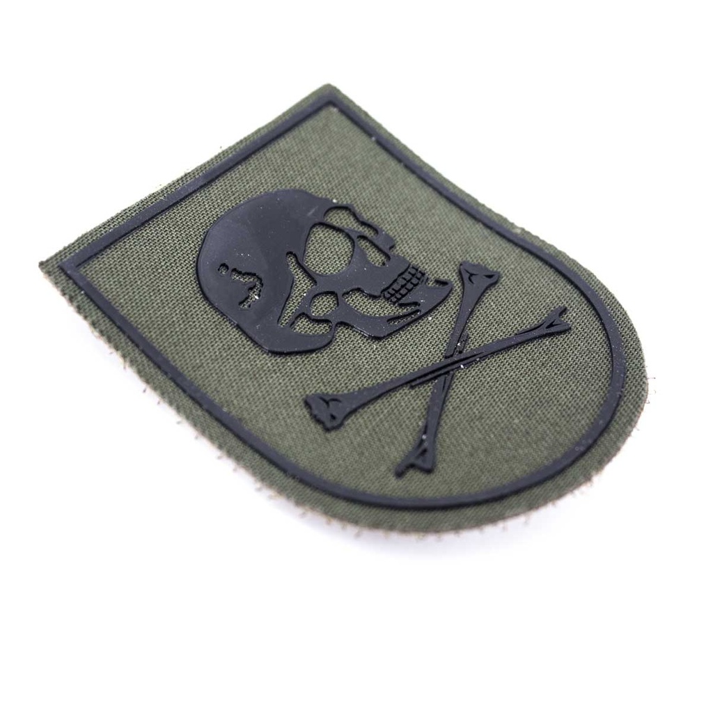 PARCHE LUSITANIA CALAVERA GRANDE C/VELCRO VERDE