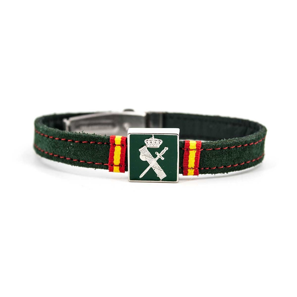 PULSERA GUARDIA CIVIL CHAPA ESPAÑA VERDE