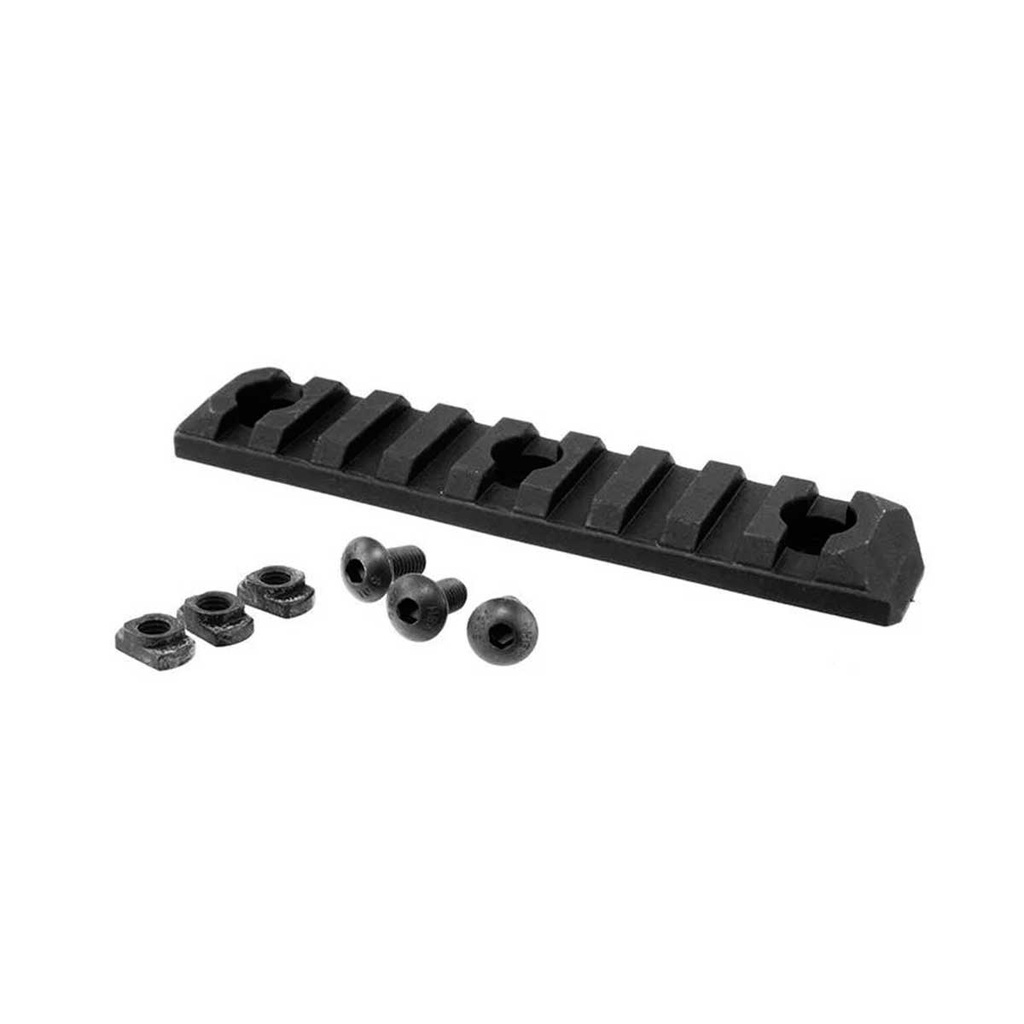 RAIL REFORZADO M-LOK PTS 9 SLOTS NEGRO
