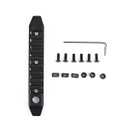 RAIL METAL 9 HUECOS ENGANCHE M/KEYMOD ALUMINIO NEGRO