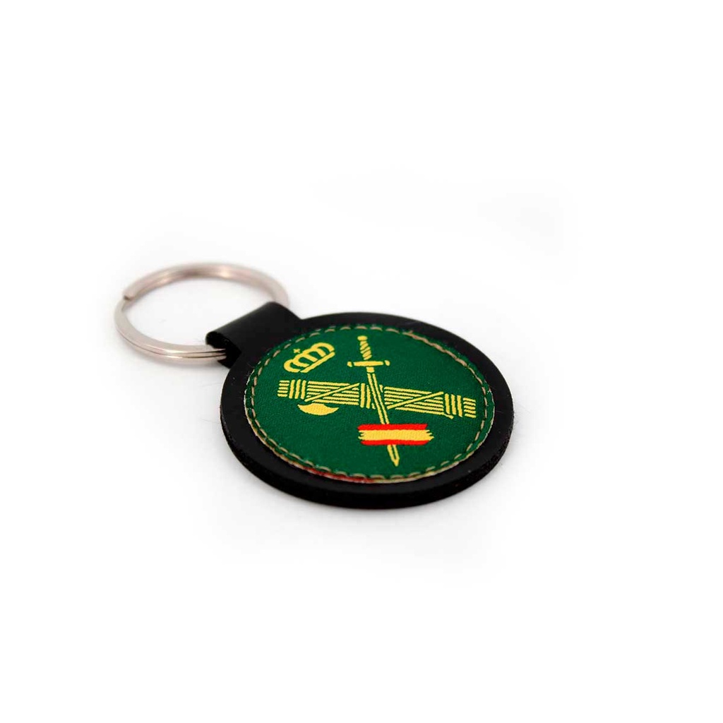 LLAVERO GUARDIA CIVIL CUERO REDONDO