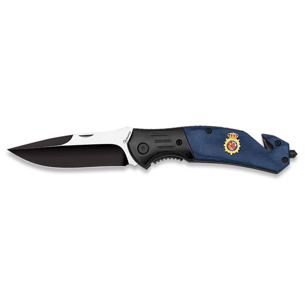 NAVAJA ALBAINOX POLICIA NACIONAL C/FUNDA MARINO