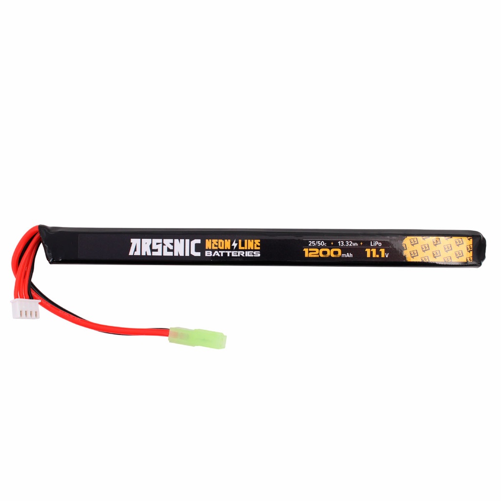 BATERIA ARSENIC PRO LIPO 11.1V 1200MAH 25C 50C 1STICK NEGRA
