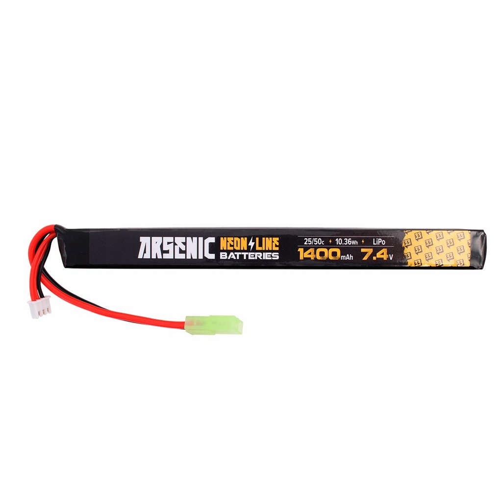 BATERIA ARSENIC PRO LIPO 7.4V 1400MAH 25C/50C 1STICK NEGRA
