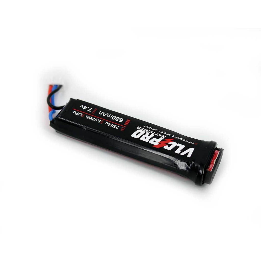 BATERIA VLC PRO LIPO 7.4V 680MAH 25C/50C 1STICK AEP NEGRA