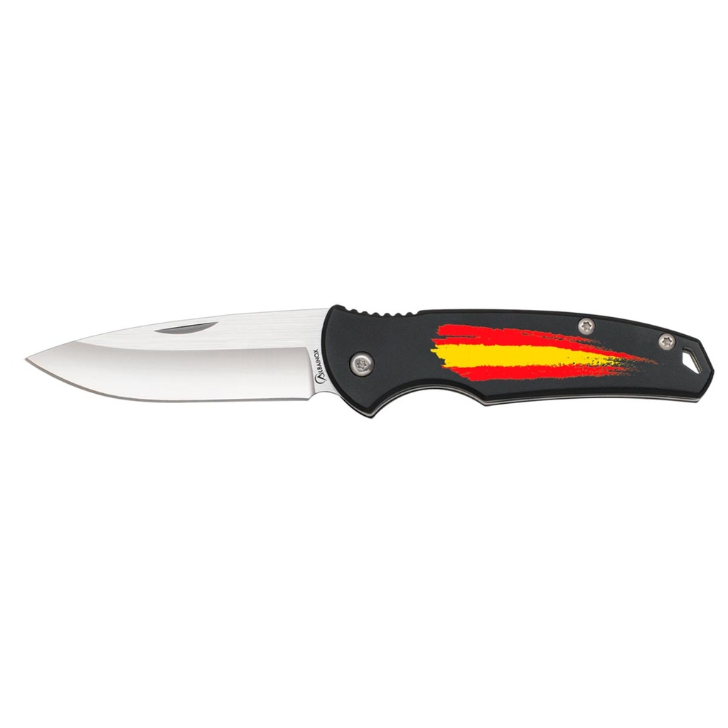 NAVAJA ALBAINOX BANDERA ESPAÑA 7.2 CM NEGRA