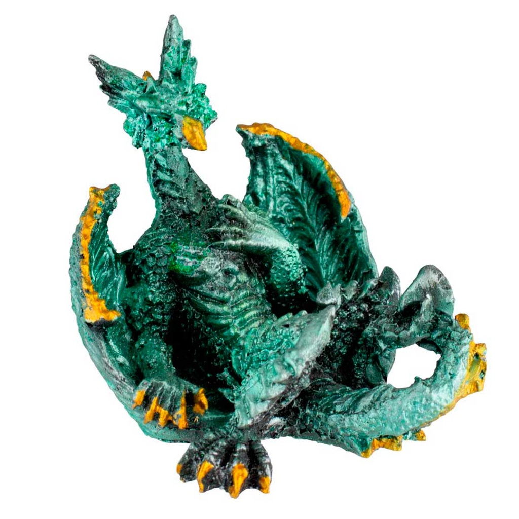 FIGURA RESINA DRAGON VERDE