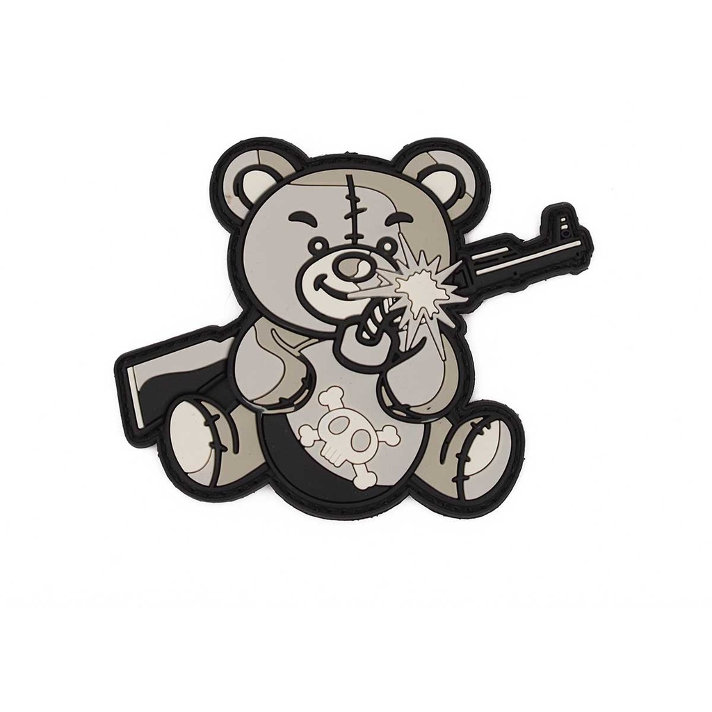 PARCHE IMMORTAL PVC 3D TEDDY TERROR GRIS