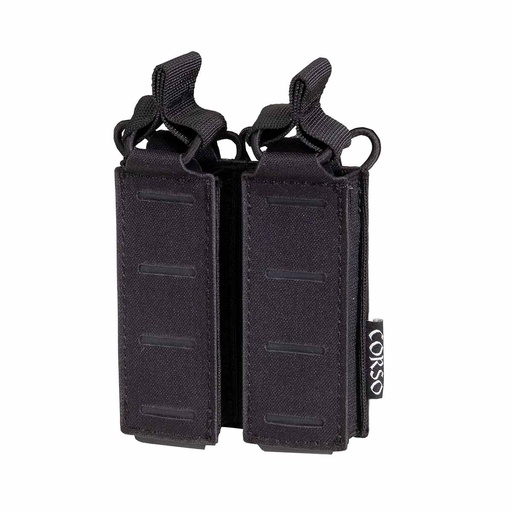 [CRS-040313-BK] POUCH CORSO CARGADOR PISTOLA DOBLE DAGGER MK1 LASER NEGRO