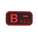 PARCHE IMMORTAL PVC GRUPO SANGUINEO B NEGATIVO NEGRO-ROJO
