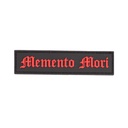 PARCHE IMMORTAL PVC 3D TIRA MEMENTO MORI NEGRO-ROJO